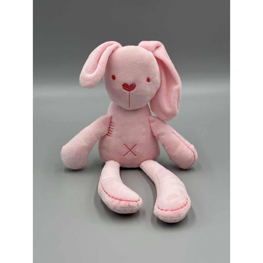 Earth Mama Pink Bunny Rabbit Plush X On Tummy 13” Stuffed Animal